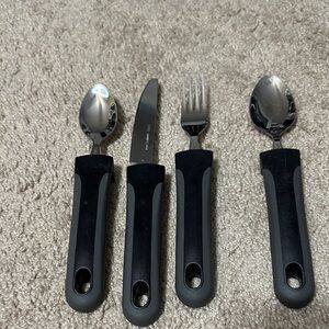 BunMo Adaptive Silverware Utensils 4 piece set Elderly Arthritis
